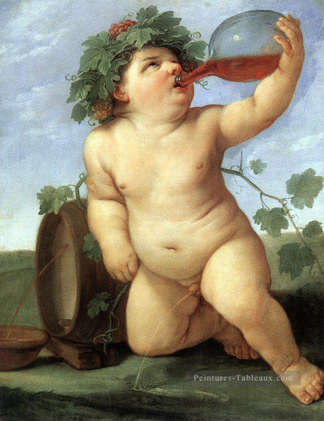 Boire Bacchus Guido Reni Nu Peintures à l'huile